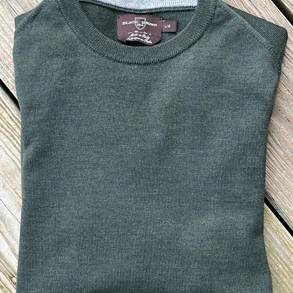 Black Brown 1826 Italian wool sweater M-L